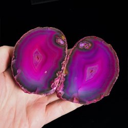 AGAT RÓŻOWY - DWIE POŁÓWKI - 84 mm - BRAZYLIA