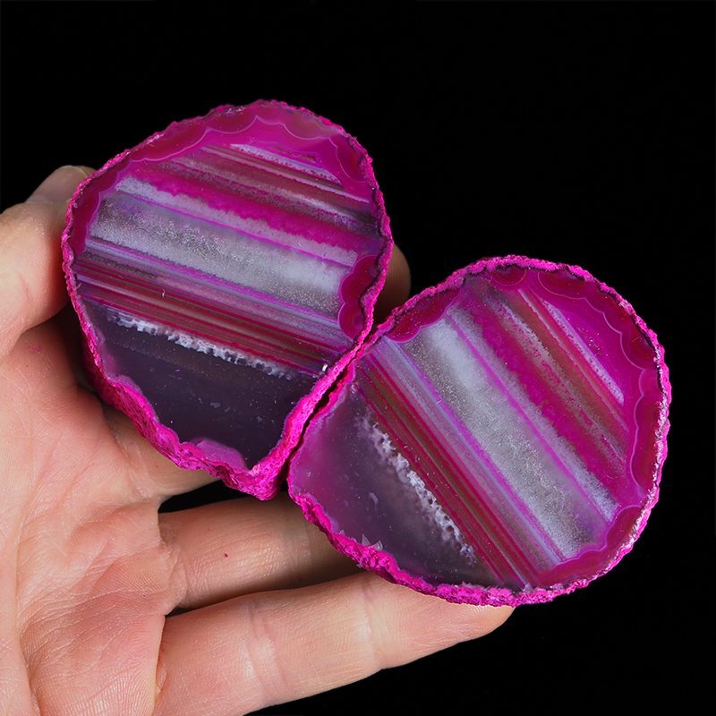 AGAT RÓŻOWY - DWIE POŁÓWKI - 74 mm - BRAZYLIA