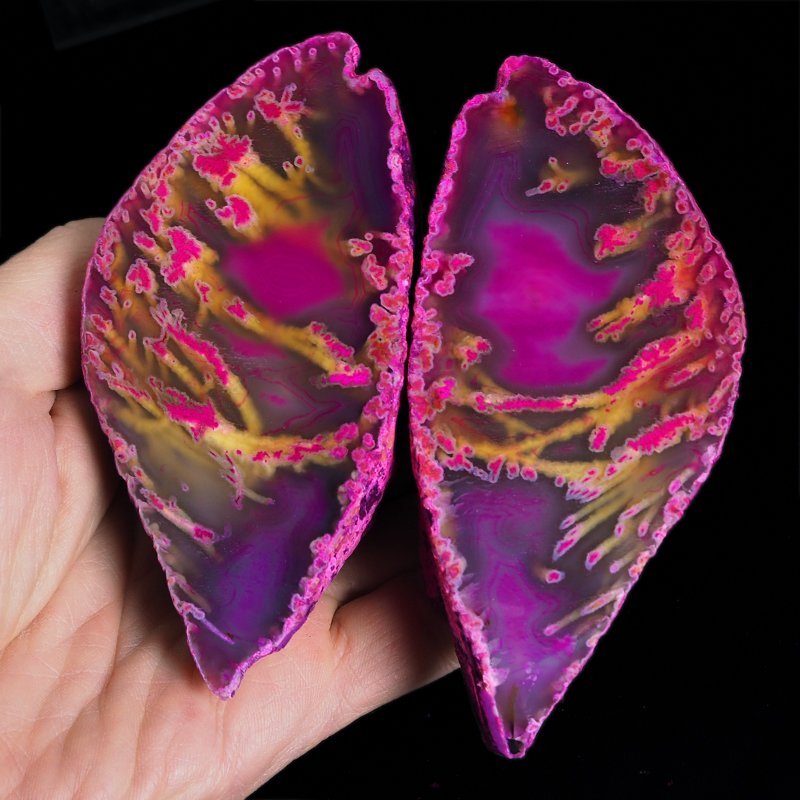 AGAT RÓŻOWY - DWIE POŁÓWKI - 109 mm - BRAZYLIA