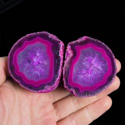 AGAT RÓŻOWY - DWIE POŁÓWKI - 62 mm - BRAZYLIA