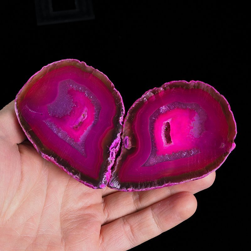 AGAT RÓŻOWY - DWIE POŁÓWKI - 77 mm - BRAZYLIA