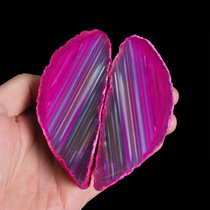 AGAT RÓŻOWY - DWIE POŁÓWKI - 108 mm - BRAZYLIA