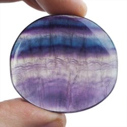 FLUORYT TĘCZOWY - PŁASKI OTOCZAK - 45 mm
