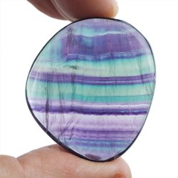 FLUORYT TĘCZOWY - PŁASKI OTOCZAK - 38 mm