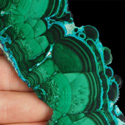 CHRYZOKOLA, MALACHIT - POLEROWANA PŁYTKA - 104 mm - KONGO