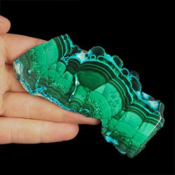 CHRYZOKOLA, MALACHIT - POLEROWANA PŁYTKA - 104 mm - KONGO