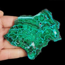 CHRYZOKOLA, MALACHIT - POLEROWANA PŁYTKA - 98 mm - KONGO