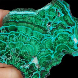 CHRYZOKOLA, MALACHIT - POLEROWANA PŁYTKA - 98 mm - KONGO