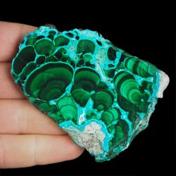 CHRYZOKOLA, MALACHIT - POLEROWANA PŁYTKA - 75 mm - KONGO