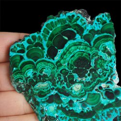 CHRYZOKOLA, MALACHIT - POLEROWANA PŁYTKA - 86 mm - KONGO