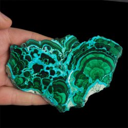 CHRYZOKOLA, MALACHIT - POLEROWANA PŁYTKA - 115 mm - KONGO