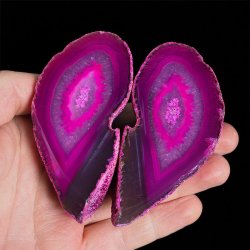 AGAT RÓŻOWY - DWIE POŁÓWKI - 89 mm - BRAZYLIA