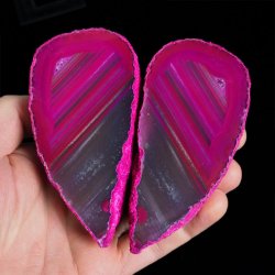 AGAT RÓŻOWY - DWIE POŁÓWKI - 102 mm - BRAZYLIA