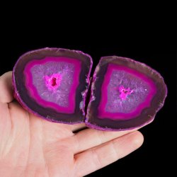 AGAT RÓŻOWY - DWIE POŁÓWKI - 62 mm - BRAZYLIA