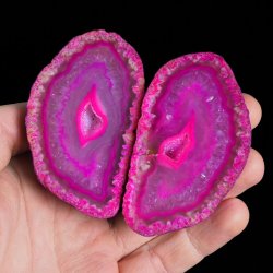 AGAT RÓŻOWY - DWIE POŁÓWKI - 72 mm - BRAZYLIA