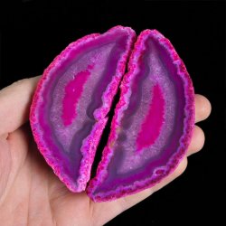 AGAT RÓŻOWY - DWIE POŁÓWKI - 94 mm - BRAZYLIA