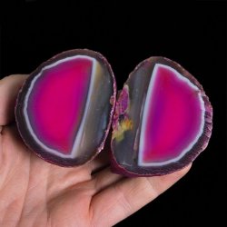 AGAT RÓŻOWY - DWIE POŁÓWKI - 73 mm - BRAZYLIA