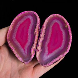 AGAT RÓŻOWY - DWIE POŁÓWKI - 83 mm - BRAZYLIA