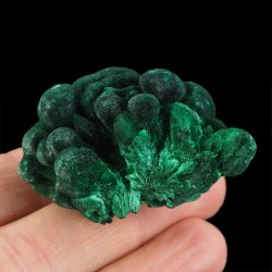 MALACHIT - SUROWY - IGIEŁKOWE KRYSZTAŁY - 51 mm - KONGO