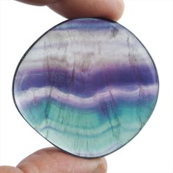 FLUORYT TĘCZOWY - PŁASKI OTOCZAK - 45 mm