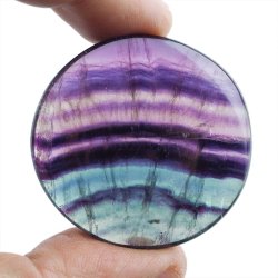 FLUORYT TĘCZOWY - PŁASKI OTOCZAK - 40 mm