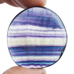 FLUORYT TĘCZOWY - PŁASKI OTOCZAK - 40 mm