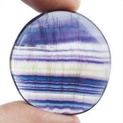 FLUORYT TĘCZOWY - PŁASKI OTOCZAK - 40 mm