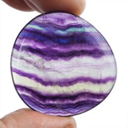 FLUORYT TĘCZOWY - PŁASKI OTOCZAK - 40 mm