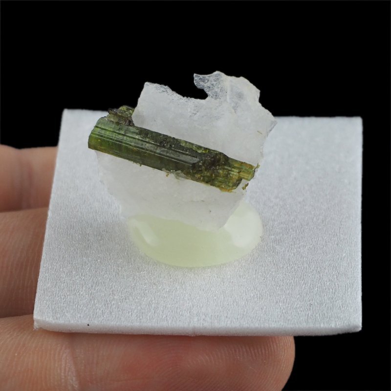 ZIELONY TURMALIN WERDELIT, KWARC - 22 mm - BRAZYLIA