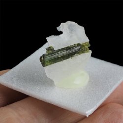 ZIELONY TURMALIN WERDELIT, KWARC - 22 mm - BRAZYLIA