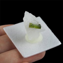 ZIELONY TURMALIN WERDELIT, KWARC - 21 mm - BRAZYLIA