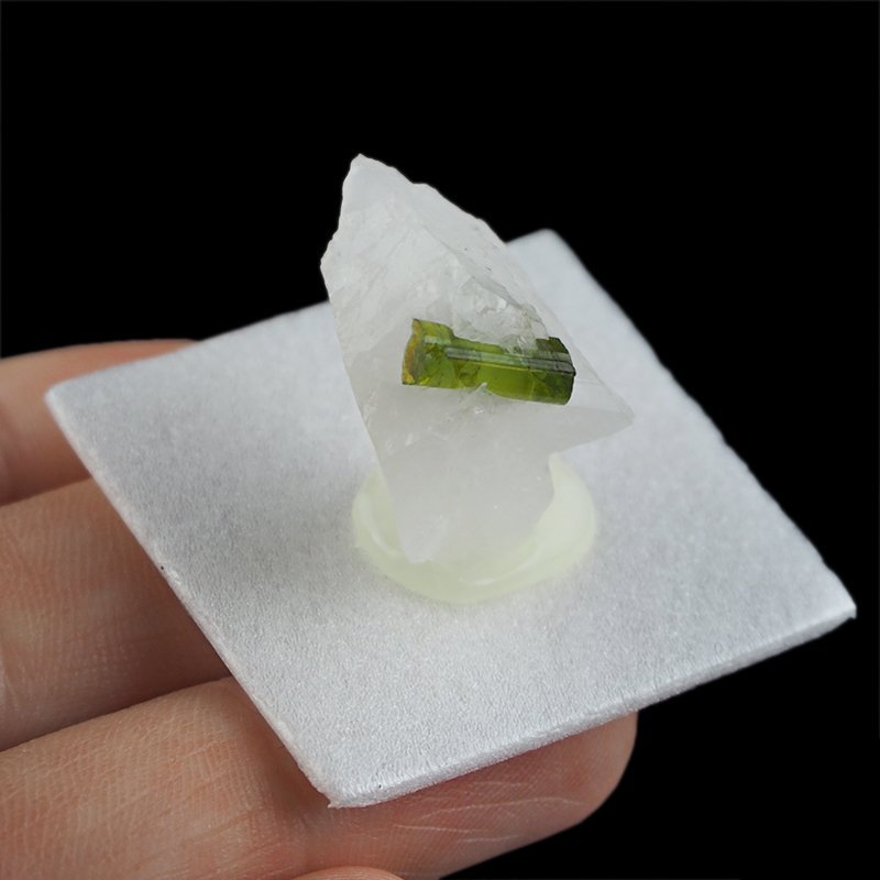 ZIELONY TURMALIN WERDELIT, KWARC - 21 mm - BRAZYLIA