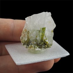 ZIELONY TURMALIN WERDELIT, KWARC - 29 mm - BRAZYLIA