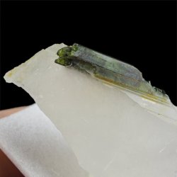 ZIELONY TURMALIN WERDELIT, KWARC - 43 mm - BRAZYLIA