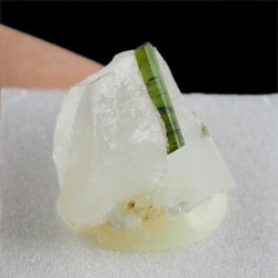 ZIELONY TURMALIN WERDELIT, KWARC - 22 mm - BRAZYLIA