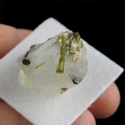 ZIELONY TURMALIN WERDELIT, KWARC - 39 mm - BRAZYLIA