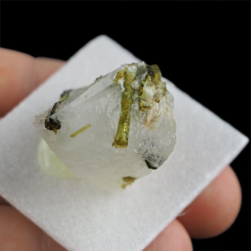 ZIELONY TURMALIN WERDELIT, KWARC - 39 mm - BRAZYLIA