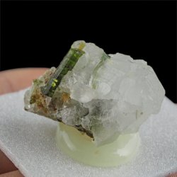 ZIELONY TURMALIN WERDELIT, KWARC - 29 mm - BRAZYLIA