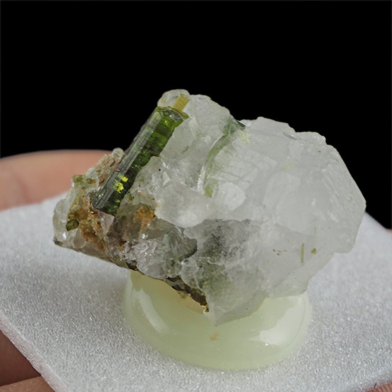 ZIELONY TURMALIN WERDELIT, KWARC - 29 mm - BRAZYLIA