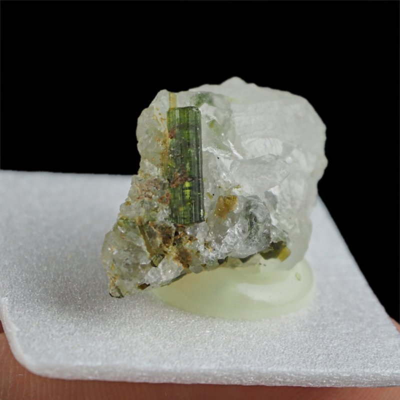 ZIELONY TURMALIN WERDELIT, KWARC - 29 mm - BRAZYLIA