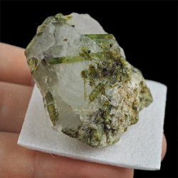 ZIELONY TURMALIN WERDELIT, KWARC - 39 mm - BRAZYLIA