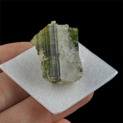 ZIELONY TURMALIN WERDELIT, KWARC - 27 mm - BRAZYLIA