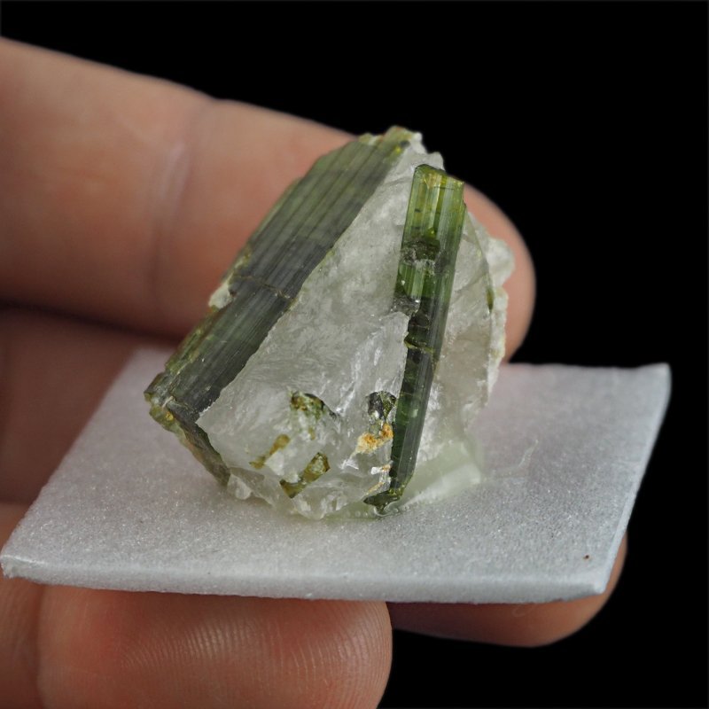 ZIELONY TURMALIN WERDELIT, KWARC - 27 mm - BRAZYLIA