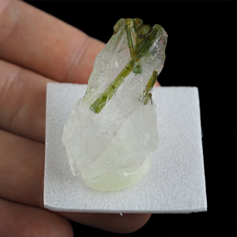 ZIELONY TURMALIN WERDELIT, KRYSZTAŁ GÓRSKI - 41 mm - BRAZYLIA