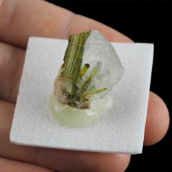 ZIELONY TURMALIN WERDELIT, KRYSZTAŁ GÓRSKI - 24 mm - BRAZYLIA