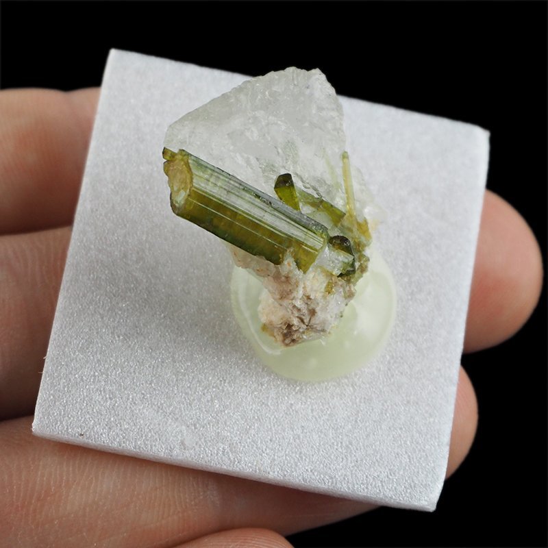 ZIELONY TURMALIN WERDELIT, KRYSZTAŁ GÓRSKI - 24 mm - BRAZYLIA