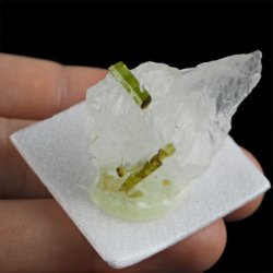 ZIELONY TURMALIN WERDELIT, KRYSZTAŁ GÓRSKI - 42 mm - BRAZYLIA