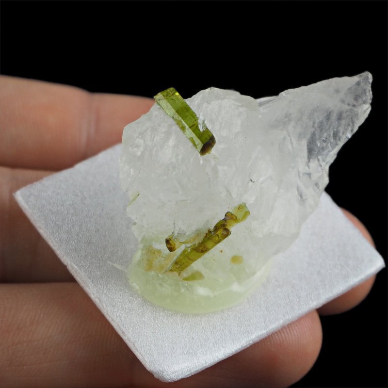 ZIELONY TURMALIN WERDELIT, KRYSZTAŁ GÓRSKI - 42 mm - BRAZYLIA