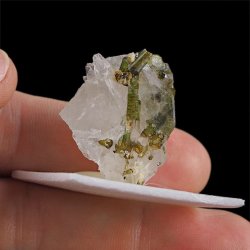 ZIELONY TURMALIN WERDELIT, KRYSZTAŁ GÓRSKI - 34 mm - BRAZYLIA