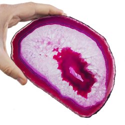 AGAT RÓŻOWY - PLASTER - 174 mm - BRAZYLIA